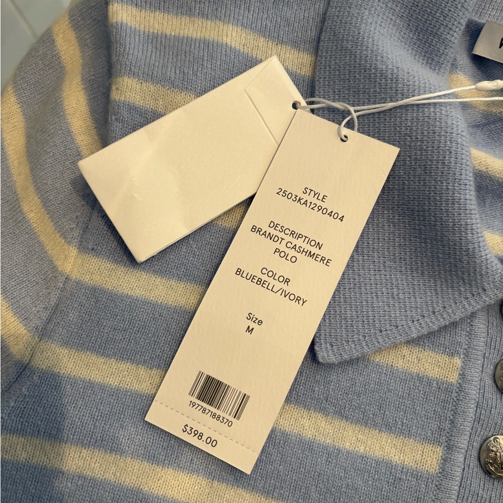 Veronica Beard Brandt Cashmere Bluebell/Ivory - Picture 5 of 6